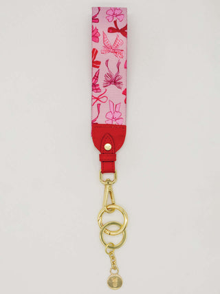 Simply Southern Key Fob in Pink & Red Bow Design for Stylish Accessory and Easy Key Management.