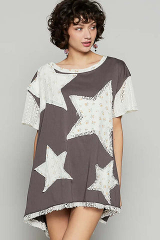 POL Star High Low Shirt Dress, available in 2 stylish colors, final sale. Elegant, trendy design for any occasion.