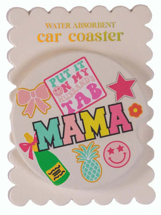 Colorful Simply Southern car coasters in various styles, perfect for adding flair to your vehicle's cup holders.