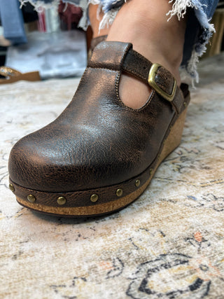 Corkys Who Knew Chocolate Wedge Clog