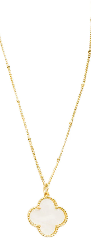 Lauren Kenzie Cleo Opalescent Clover Necklace