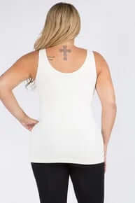 IVORY Buttery Soft Reversible Seamless Tank - Comfortable, Versatile Wardrobe Essential