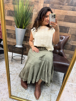 Young Threads Gravel Maxi Skirt