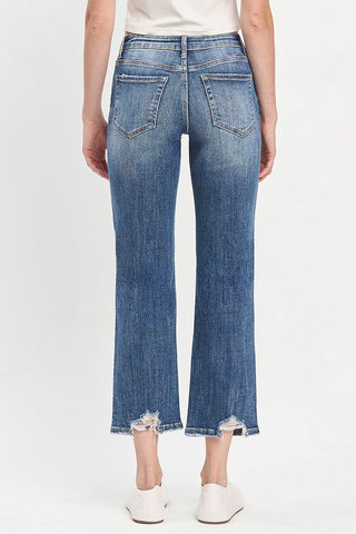 Lovervet LV1486 Straight Leg Distressed Knee Jeans