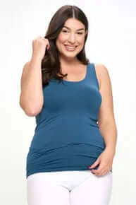 DENIM Buttery Soft Reversible Seamless Tank - Comfortable and stylish, perfect for versatile wardrobe options.