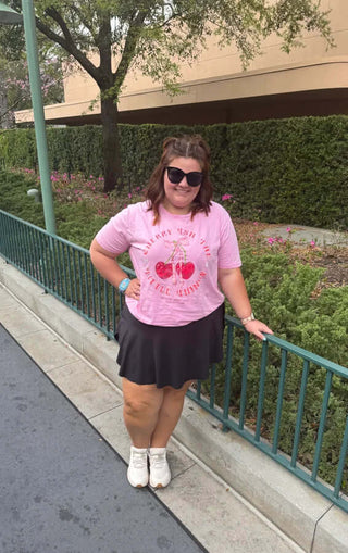 Black Simply Southern Crossover Skort, featuring stylish design and comfortable fit, perfect for versatile casual and athletic wear.