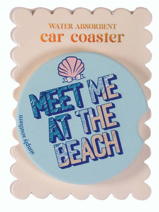 Simply Southern car coasters in various styles featuring vibrant designs, perfect for adding flair to your vehicle's interior.