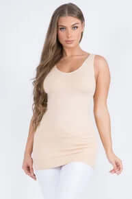 NUDE Buttery Soft Reversible Seamless Tank – Comfortable, versatile, and perfect for layering or wearing solo.