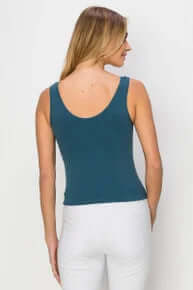 Alt text: "DENIM Buttery Soft Reversible Seamless Tank - versatile, comfortable, and stylish for any occasion.