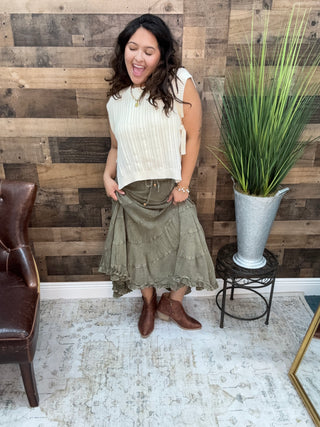 Young Threads Gravel Maxi Skirt