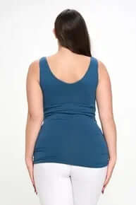 Alt text: "DENIM Buttery Soft Reversible Seamless Tank - Comfortable and Stylish Apparel for Any Occasion