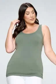 SMOKEY OLIVE Buttery Soft Reversible Seamless Tank – Comfortable and Stylish Women's Tank Top