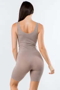 LT Mocha Body Shaping Romper: Buttery Soft, Seamless Tank for Comfort and Style