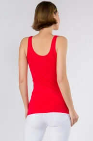Red Buttery Soft Reversible Seamless Tank showcasing a sleek, versatile design for ultimate comfort and style. Perfect wardrobe staple.
