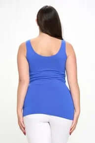 ROYAL BLUE Buttery Soft Reversible Seamless Tank - Ultimate Comfort & Versatility for Any Wardrobe