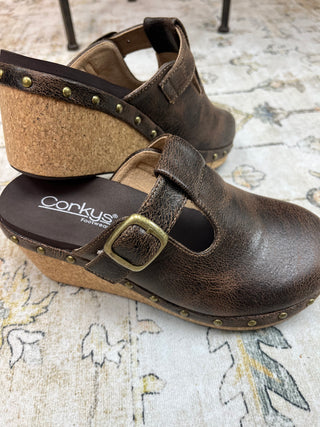 Corkys Who Knew Chocolate Wedge Clog