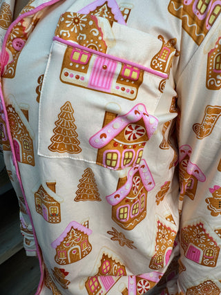 Jess Lea Pink Gingerbread Short Pajama Set