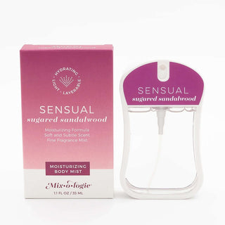 SENSUAL Sugared Sandalwood Mixologie Body Mist: Moisturizing and aromatic spray in an elegant bottle, perfect for daily use.