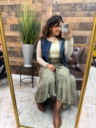 Young Threads Gravel Maxi Skirt