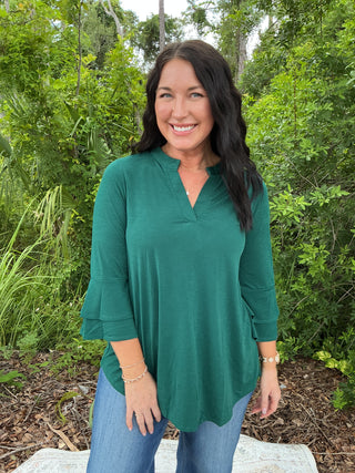 Dear Scarlett Solid Bell Sleeve Top (3 COLORS)
