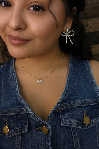 Lauren Kenzie JESS BOW HUGGIE EARRINGS