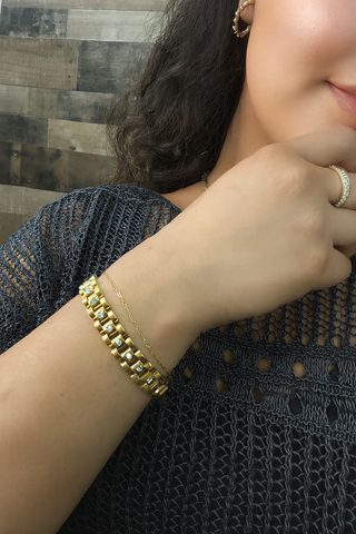 ChanSutt Pearls DIAMOND ROLLY WATCHBAND BRACELET