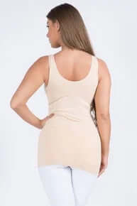 Alt text: "NUDE Buttery Soft Reversible Seamless Tank - Comfortable, versatile tank top in a neutral hue for all-day wear.