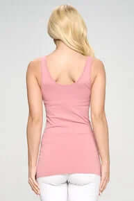 Dusty Rose Buttery Soft Reversible Seamless Tank - Versatile, Comfortable Women's Wear for Every Occasion