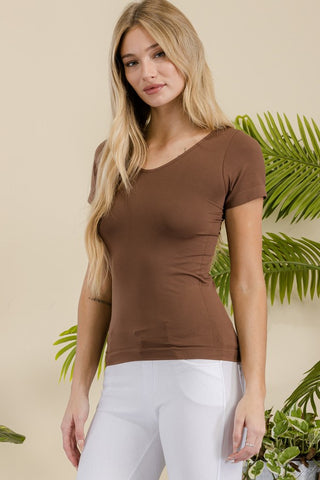 COFFEE SHORT SLV Buttery Soft Reversible Tee