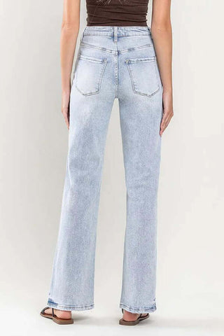 Lovervet V3217 90's Light Wash Straight Leg Jeans FINAL SALE - Stylish retro-inspired denim for a timeless look.