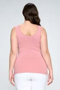 Dusty Rose Buttery Soft Reversible Seamless Tank - Versatile and Comfortable Women's Top