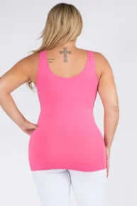 Hot Pink Buttery Soft Reversible Seamless Tank - Versatile, Comfortable Womenswear