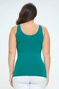 TEAL VERDIGRIS Buttery Soft Reversible Seamless Tank - Comfort and Style in a Rich Blue Hue