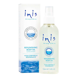 Inis Replenishing Body Oil - Hydrating skincare with a refreshing scent in a sleek, ocean-inspired bottle. Perfect for all skin types.