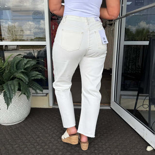 Mica Denim High Rise White Gypsy Fit Jeans - Stylish, Comfortable, and Perfect for Any Occasion
