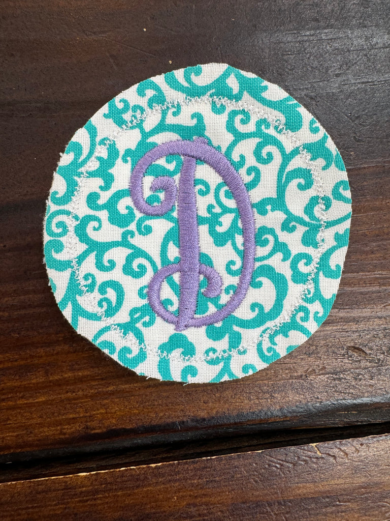 INITIAL THIS Aqua Vine & Lilac Thread Hat Bar Patch - The Gypsy Belle Boutique