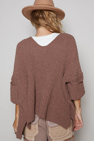 POL Chocolate Cardigan Sweater Top w/ Pockets