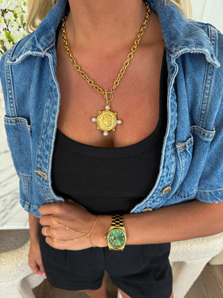ChanSutt Pearls PEARL COIN NECKLACE