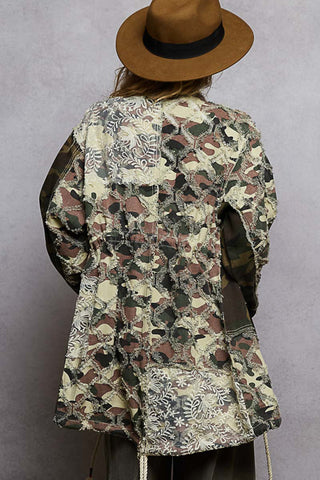 POL Camo Collage Lightweight Parka Jacket