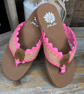 Alternate view of Yellowbox Irina Fuchsia Pink RicRac Sandal Flip Flops
