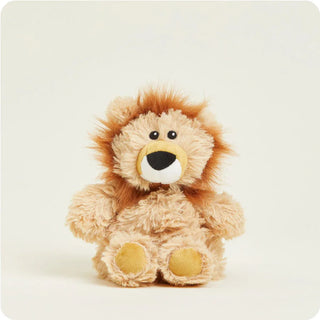 Cute Warmies Lion Junior Microwavable Plush for soothing warmth and comfort, ideal for relaxation and stress relief