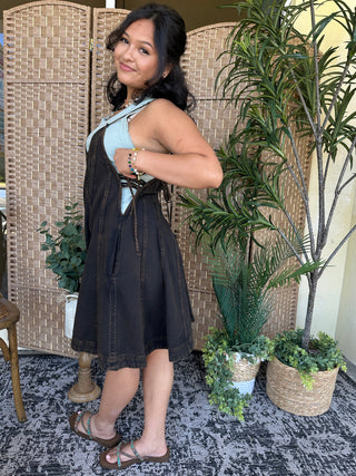 Easel Soak Up the Sun Romper Vintage Black