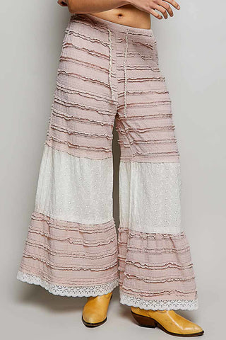 POL Pink Frills Tiered Pants