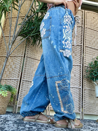 Alternate view of Oli & Hali Take Me to Vegas Flower Jeans

