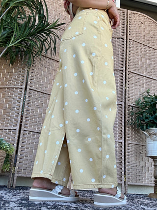 Alternate view of Build Me Up Buttercup Gypsy Fit Yellow Dotted Pants
