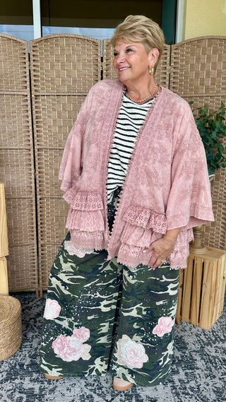 Alternate view of Heart of Glass Dusty Rose Kimono Top
