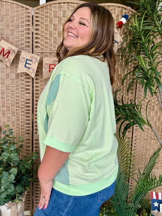 Alternate view of USA Pearl Melon Terry Top Oversized
