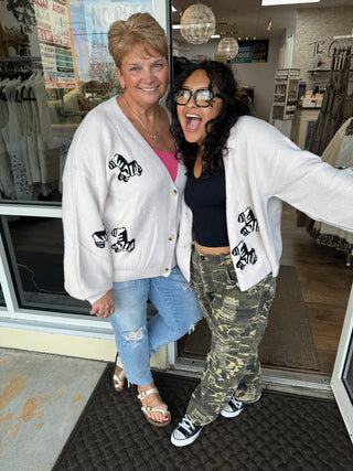 Zebra Soft Knit Cardigan Sweater