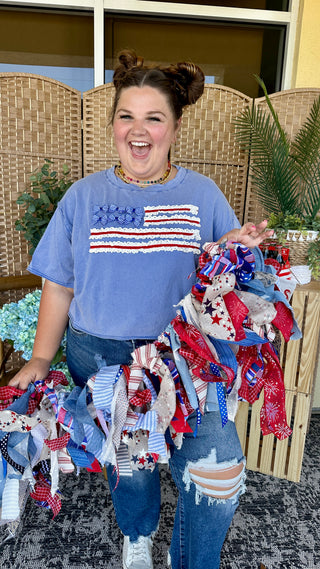Alternate view of America the Beautiful Frills Top OVERSIZED
