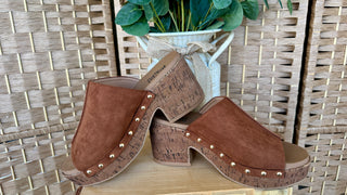 Corkys Gaslight Chestnut Platform Sandals
